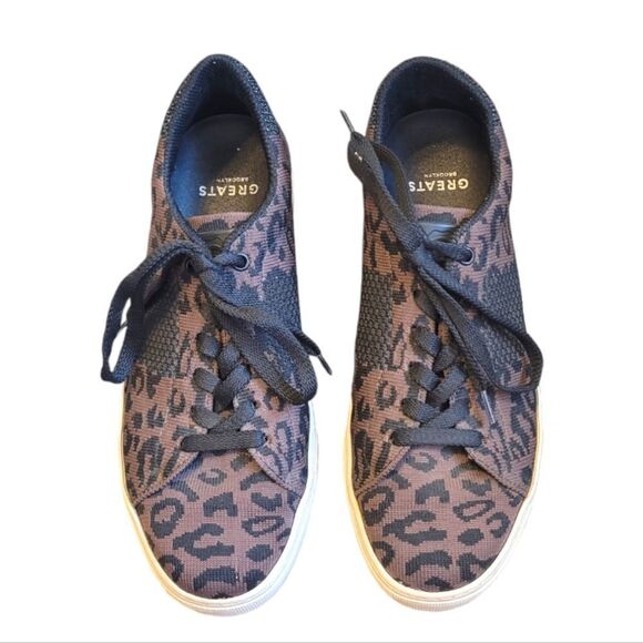 Greats Brooklyn Royale Knit Leopard Print Sneakers - Picture 4 of 7